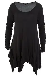 Rita Rouched Frill Top--PING-355064