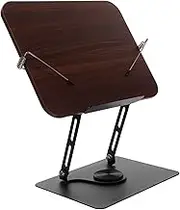 jojofuny Rotatable Book Stand with Base Portable Recipe Holder Music Sheet Display Reading Rack for Cookbooks Textbooks and Magazines Desktop