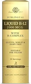 Solgar Sublingual Liquid B-12 2000 mcg with B-Complex 2 oz