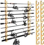 PLUSINNO WH5 Horizontal Fishing Rod/Pole Holders for Garage, Wall or Ceiling Mou