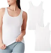 [TUONYIS] 2pcs Women's Slim-fit Tank, Workout Tank Tops White Tank Top Women Shirt Women, Gym Sport Sleeveless Running Tops, Yoga Gym Shirts Workout Tops