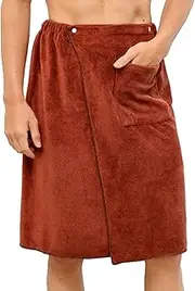 Wrap Around Gym Towel, Men Wearable Bath Towel, Sauna Wrap Towel, Bath Towel Wrap, Cozy Multipurpose Wrap Towel, Quick Absorption Wrap Around Towel with Pocket for Sauna and Gym