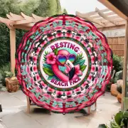 10 Inch Flamingo Wind Spinner