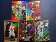 2021 Chronicles Justin Fields, Zach Wilson RC (5) Lot Silver Prizm