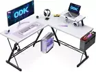 Gaming Computer Desk, L Shaped Desk, Home Office Table, Gaming Table with Monito