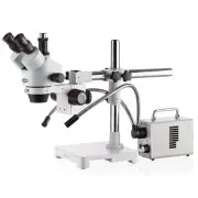 AmScope SM-3TZ-30WY 3.5X-90X Boom Stand Trinocular Zoom Stereo Microscope with F