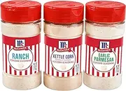 McCormick Popcorn Seasoning Variety Pack (Garlic Parmesan, Ranch, and Kettle Corn), 13.46 oz
