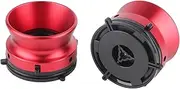 ZenithAur 10 Inch Reel to Reel Adapter, Polished Aluminum Alloy Opener, 1 Pair Nab Hub Adapters for ReVox, Akai, Teac, Universal Loading Device (Red)