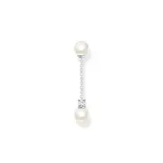 Thomas Sabo Single Earring Pearls and White Stone Silver