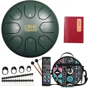 FOUR UNCLES Steel Tongue Drum Percussion Instrument Handpan Drum D Key 6 InchNew