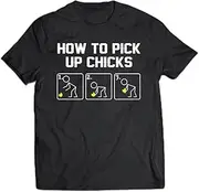 [keoStore] How to Pick Up Chicks Stickman with Small Chickens ds4293 T-Shirt