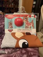 Rudolph's Red Nose Reindeer Ladies Camisole & Panty Set & Rudolph's Red Nose XS