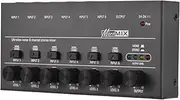 Labymos Ultra Low Noise 6 Channel Line Stereo Mixer 6 Input 1 Output Mono and Stereo ing DC 5V Portable Mini o Mixer Microphone Guitar Bass Keyd Mixers for Club Bar Stage Studio
