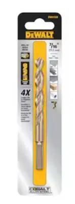 4Pack DEWALT 7/16-in x 5-5/8-in Cobalt Alloy Steel Jobber Length Twist Drill Bit