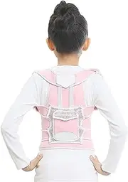 Corrector Back for Kids, Spine Improving Support Neck Shoulder Waist Adjustable,Pink-X-Large,Pink-X-Large