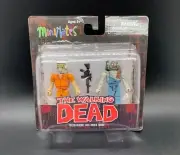 The Walking Dead MiniMates Series 3 Prison Hershel And Farmer Zombie NIB