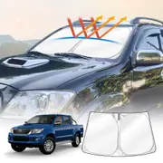 WindScreen Sun Shade for Toyota Hilux 2005-2015 Blocks UV Rays Sun Visor Protector Foldable Sunshade