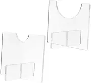 Sosoport 2pcs Acrylic Bat Support Base Transparent Display Holder for Horizontal Desktop Rack for Collectors and Baseball Enthusiasts Durable and Sturdy Design