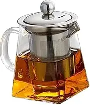MOLUCKFU Teapot Infuser 950ml Heat Resistant Glass Kettle Tea Infuser for Loose Leaf Tea