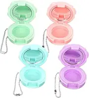 Didiseaon 4pcs Refillable Cosmetics Containers Empty Eyeshadow Cases Lipstick Jars for Women Travel Friendly Makeup Palette Portable Powder Holder