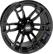 Red Hawk TIR-RX398-B Wheel Gloss Black, 15x7 ET-25 Golf Carts