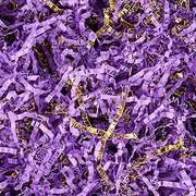 Outus 0.5LB Crinkle Cut Paper Shred Filler Shredded Paper for Gift Box Crinkle Paper Metallic Shredded Crinkle Cut Paper Easter Grass Tissue Paper for Wedding Birthday Wrapping Box (Purple, Gold)