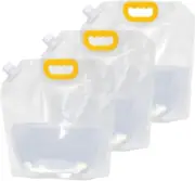 3 Pcs 5 Litres Collapsible Water Container Bag, BPA Free Plastic Water Carrier F