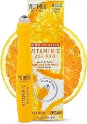 Victoria Beauty Eye Roll-On Cooling with Vitamin C, Eye Roller Against Wrinkles and Dark Circles, Instant Effect Eye Serum with Retinol, Anti-Ageing Eye Cream, Optimal Eye Care, 15 ml
