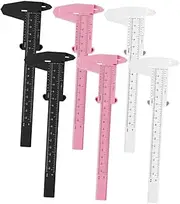 Outanaya 6Pcs Eyebrow Measuring Rulers Precision Eyebrow Calipers for Accurate Makeup Application Calipers for Beginners Eyebrow Mapping Tools