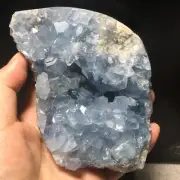 815g Natural Beautiful Blue Celestite Crystal Geode Cave Mineral Specimen 04