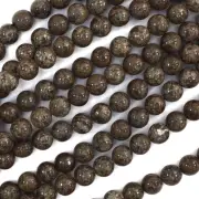 Natural Brown Coffee Jasper Round Beads 15" Strand 6mm 8mm 10mm 12mm
