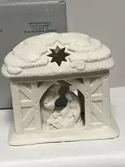 NEW IN BOX PartyLite Nativity O Holy Night Tea Light Candle Holder P0108 Manger