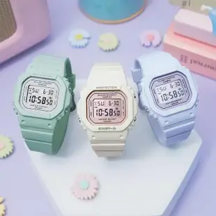 【CASIO 卡西歐】BABY-G 春季色彩方形女錶電子錶-櫻花粉紅(BGD-565SC-4)