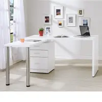 在飛比找PChome24h購物優惠-Boden-凱希4.9尺多功能旋轉桌/工作桌/辦公桌(白色)