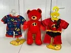 NEW Build a Bear Disney The Incredibles 2 Red Bear w/ Uniform Sleeper & Sound