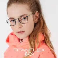 在飛比找PChome24h購物優惠-【TITANFLEX Kids】德國超彈性鈦金屬兒童眼鏡框 