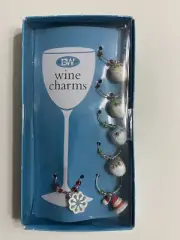 Boston Warehouse Wine Charms Markers - Owls Set Of 6