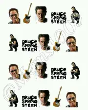 Bruce Springsteen Nail Decals! Includes 20 Decals per Sheet (water Decals)