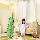 Children Bath Towel Robe Kids Hooded Beach Swimming Poncho Dinosaur Pattern