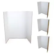 4 Pack White Trifold Project Display Boards for Science Fairs Presentations 3...