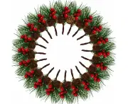 20 Pieces Artificial Christmas Berries, Artificial Pine Branches, Pine Needles, Pine Cones, Berries for Christmas Table, Garden Party Decorations