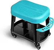 Workshop Stool Mechanic's Seat Rolling Mechanic Stool with Tool Tray Storage Heavy Duty Garage Creeper Seat with 2 Inch Swivel Wheels