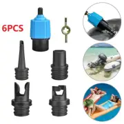 Sup Pump Adapter Inflatable Boat Air Valve Tire Paddle Board Adaptor + 4 Nozzle