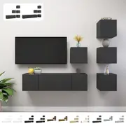 TV Cabinet Set Engineered Wood Hanging TV Stand Multi Colours/Sizes vidaXL