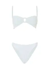 [Hunza G] Hunza G-Bikini Misty Con Cerchio Perlato Bianco-Donna OS