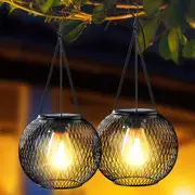 Solar Lanterns Outdoor, Solar Lights for Outside Decorative Outdoor Hanging Lights for Halloween Christmas Waterproof
