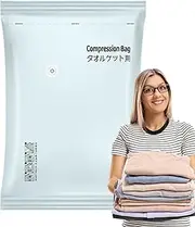 [Generic] Vacuum Sealed Bags for Clothing, Compression Coat Pouch, Reusable Moisture Proof Large Bags for Seasonal Clothing Storage Travel Packing Moving House