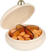 CLISPEED Portable Medicine Organizer Compartment Pill Case for Travel Lightweight and for Vitamins and Supplements Easy to Clean and Store