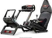 Next Level Racing F-GT Racing Simulator Cockpit. Formula and GT racing simulator cockpit compatible with Thrustmaster, Fanatec, Moza Racing on PC, Xbox and PS