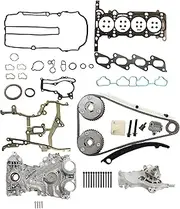 Engine Overhaul Rebuild Kit Timing Chain Kit Water Pump Oil Pump Engine Gasket Set w/Head Bolts Fits for 11-16 GM Chevrolet Cruze 1.4L HS26540PT-1 24405895 ES72474 TK647
